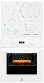 Комплект варочная панель Electrolux CKE6450WC + духовой шкаф Electrolux EOF5F50BV