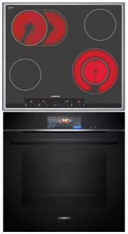 Комплект варочная панель Siemens ET645TN11R + духовой шкаф Siemens HB778G3B1 – Встраиваемая техника для кухни