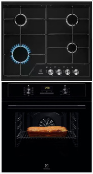 Комплект варочная панель Electrolux EGS6424K + духовой шкаф Electrolux EOF3H50BK